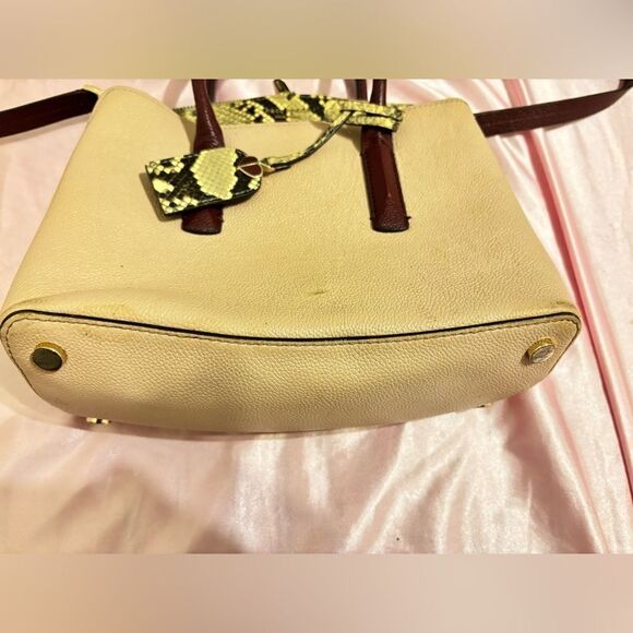 Kate Spade Margaux Embossed Snake Pink Medium Crossbody Satchel Bag & Strap - Picture 3 of 3